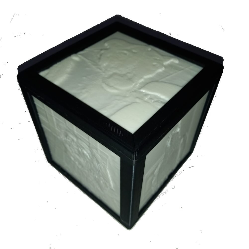 Lithophane tipo cubo, com base para iluminação. - Image 3