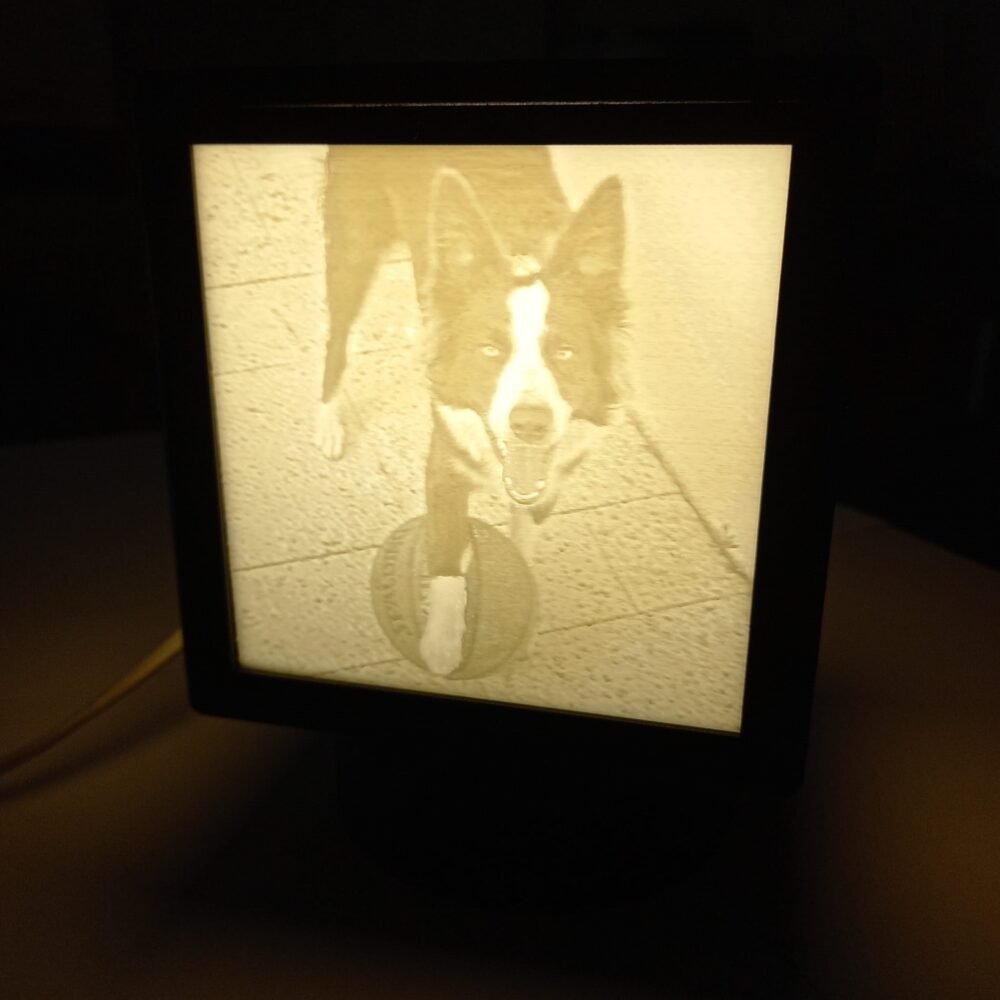 Lithophane tipo cubo, com base para iluminação. - Image 2