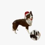 Edição de Natal - Miniatura Cão Personalizada - Pintada à Mão