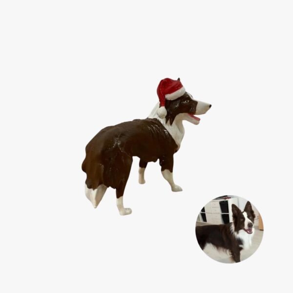 Edição de Natal – Miniatura Cão Personalizada – Pintada à Mão